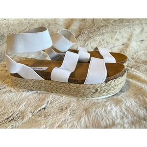 Steve Madden - Women's White Platform Boho Sandals - 7